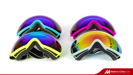 Personalización de muestra AG0253 Descuento Protección UV400 Lente doble antiniebla Lente cilíndrica Máscara de esquí Producto de seguridad al aire libre Gafas de sol Gafas Correa elástica Adulto